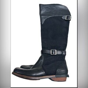 Patagonia Addie Equestrian Tall Rider  Leather & Canvas Woman’s Boots Size 7